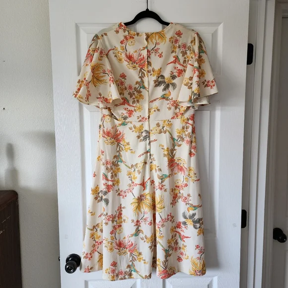 1970s Vintage Hippie Flutter Sleeve Boho Bohemian Dress #46 - Picture 5 of 9